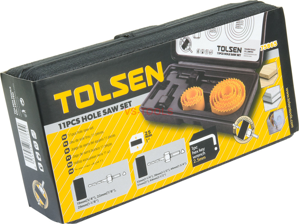 11pcs Hole Saw Pilot Drill Bit Kits for Plywood Drywall Wood